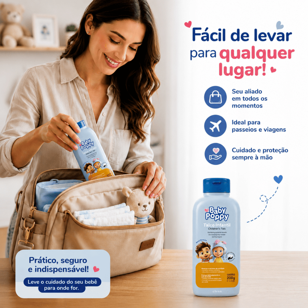 Foto 2 de Talco Infantil Baby Poppy 200g