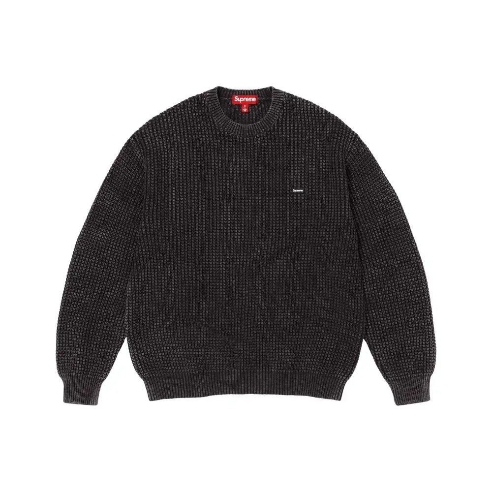 Suéter Washed Small Box Waffle Black SS26-W5 — P / M / G, Novo