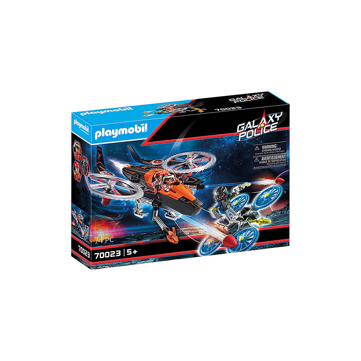 Playmobil - Piratas Galácticos Com Helicóptero - Galaxy Police - 70023