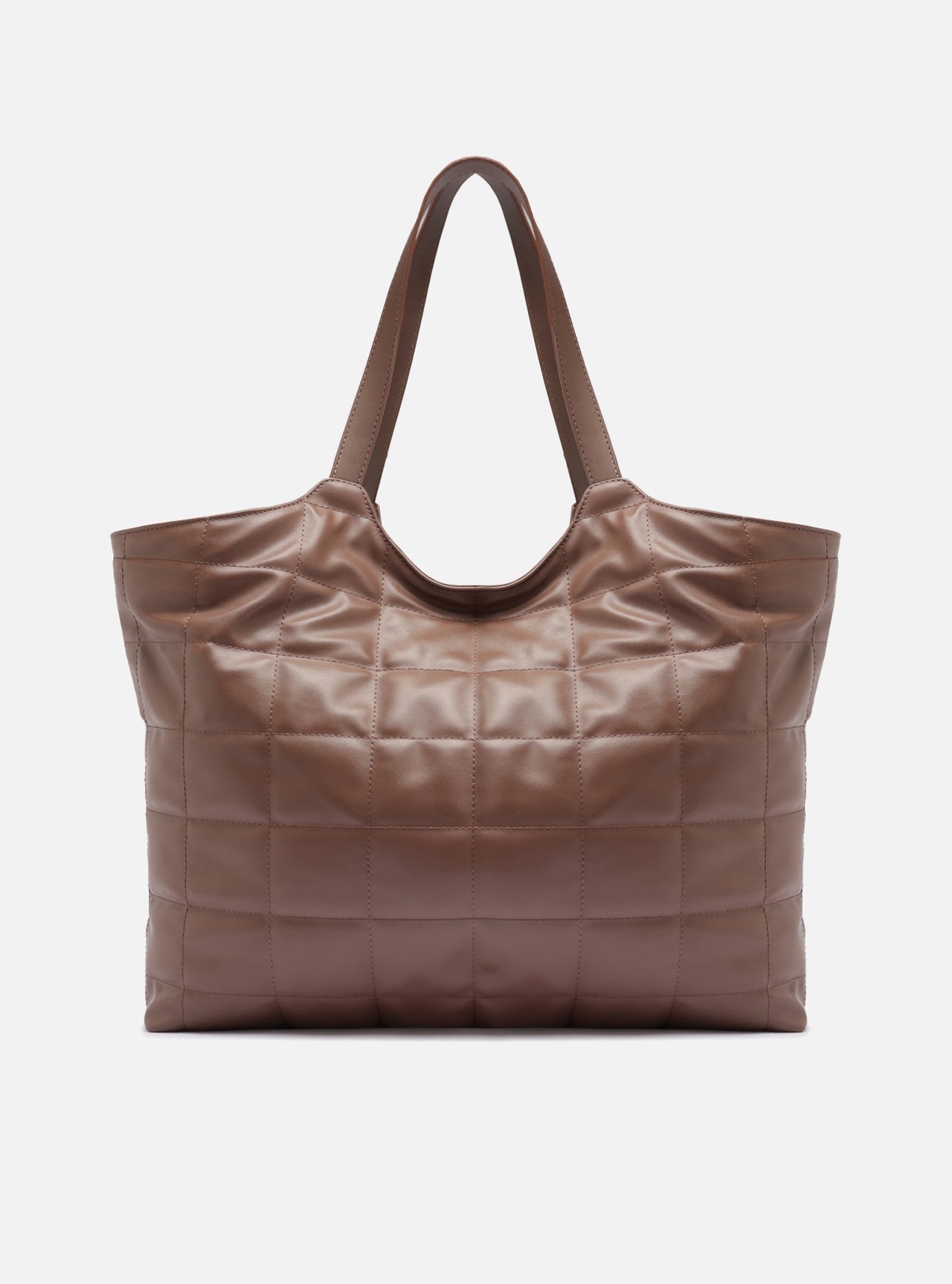 Bolsa Shopping Marrom Grande Matelassê
