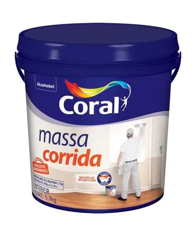 Massa Corrida Branco 5,7KG - Coral