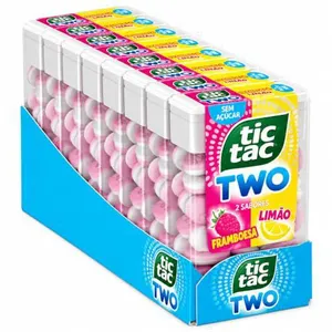 Pastilha Tic Tac Two Sem Açúcar Framboesa Limão