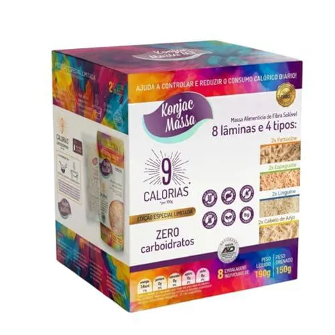 Macarrão Konjac Fibra Solúvel, Zero Carboidratos