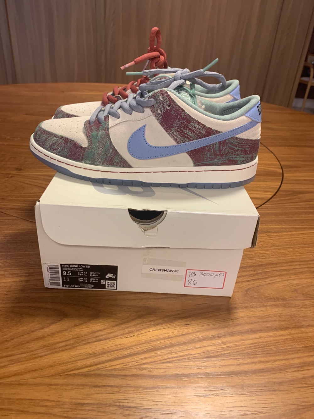 Crenshaw Skate Club x Nike SB Dunk Low — 41, Novo