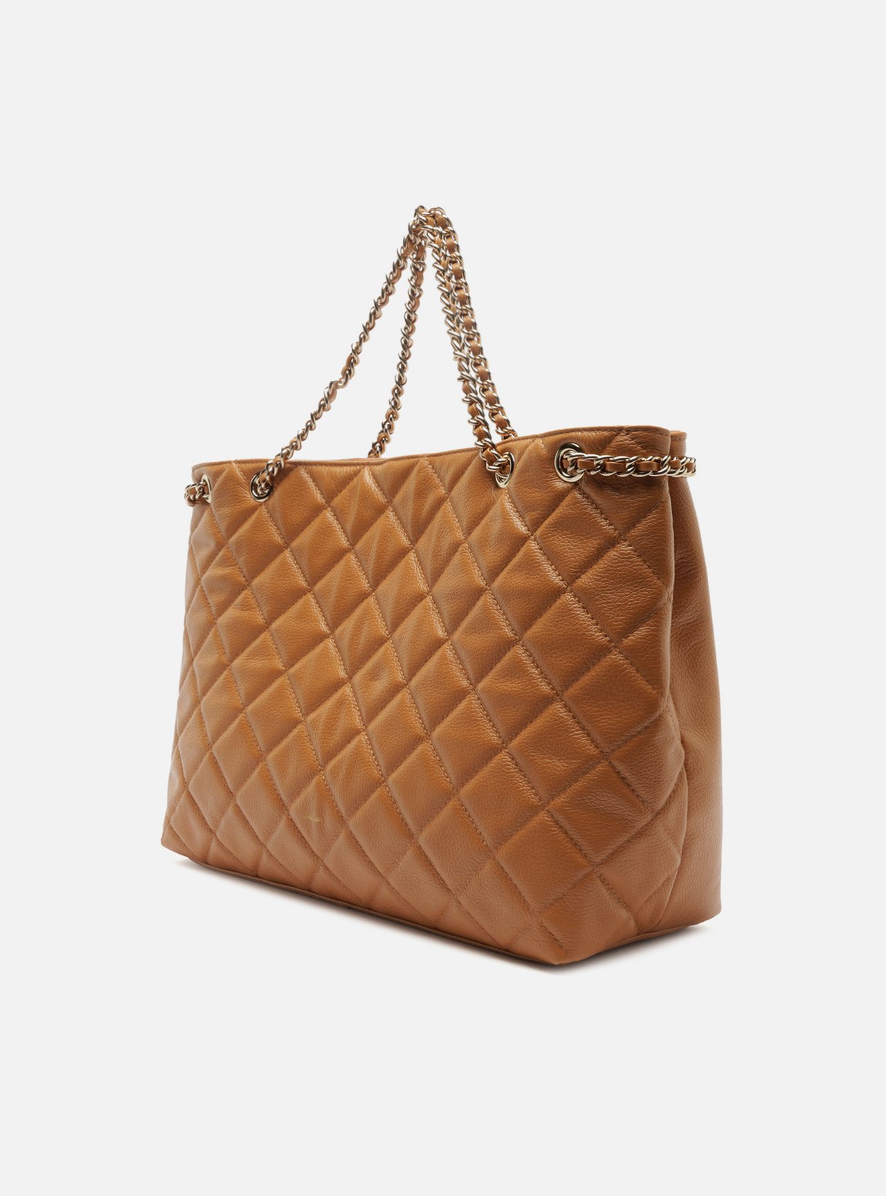Foto 2 de Bolsa Tote Marrom Couro Matelassê Gab Grande