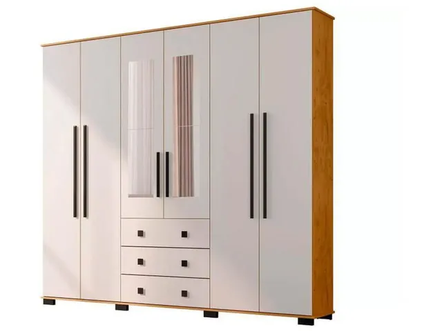 Guarda-roupa Casal 6 Portas com Espelho Araplac