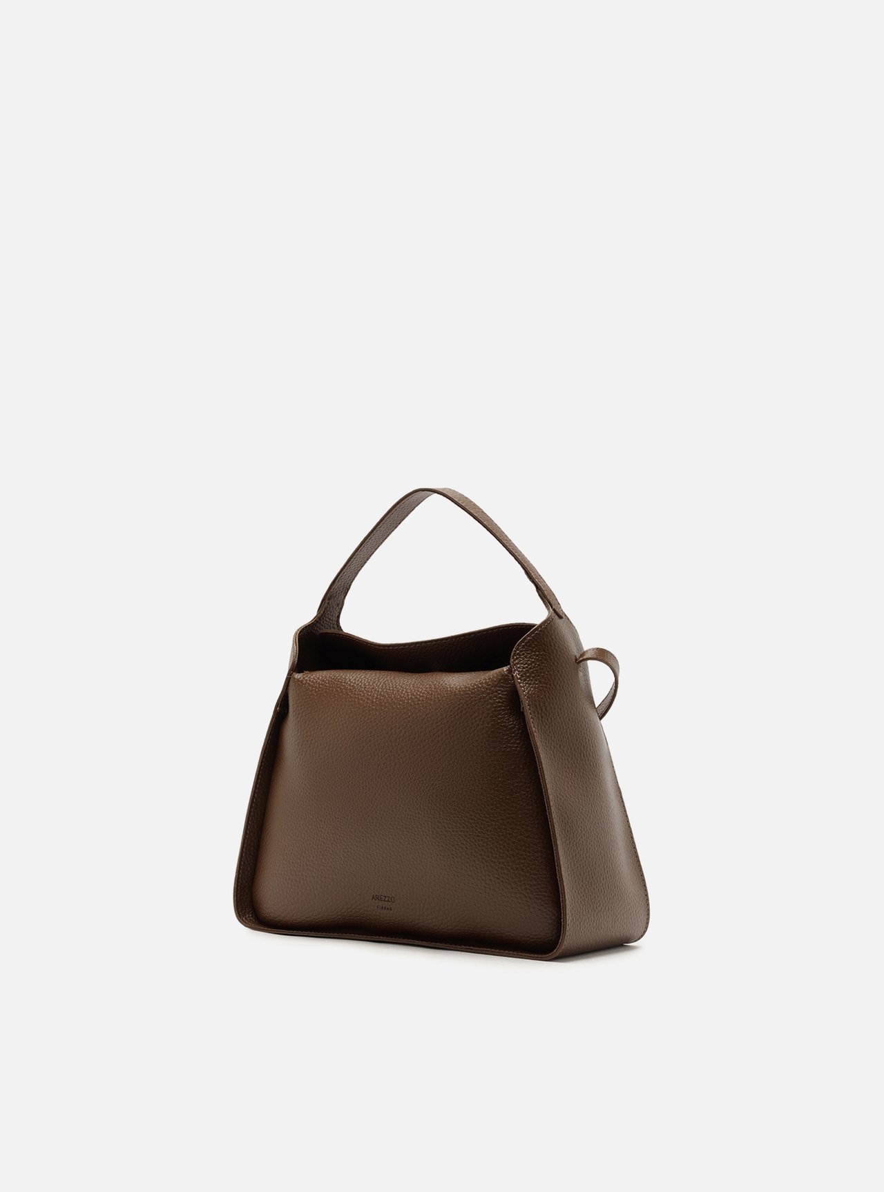 Foto 2 de Bolsa Tote Marrom Pequena Granulada