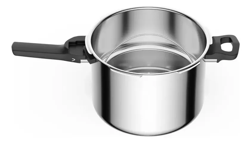 Panela Pressão Rochedo Trendy 6L Cinza Inox
