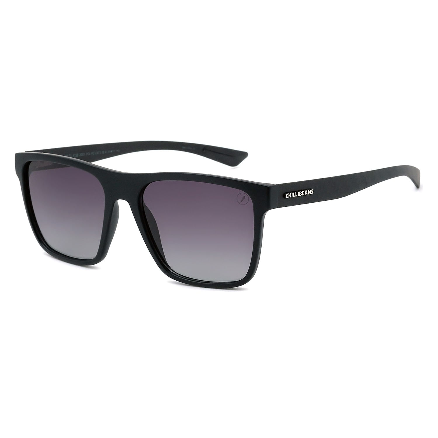 Óculos de Sol Masculino Chilli Beans Quadrado Polarizado Degradê Preto OC.CL.5138.2001 M