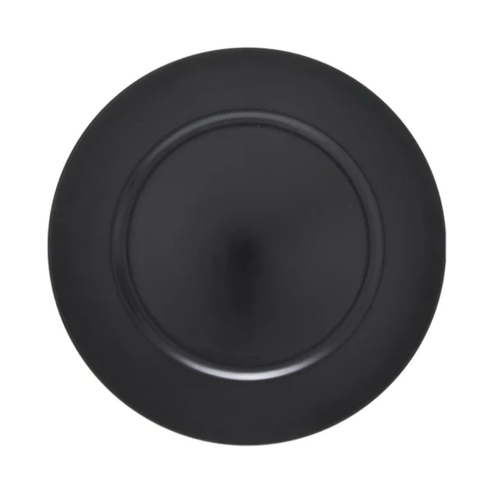 Sousplat Basic Preto 33Cm - Copa & Cia