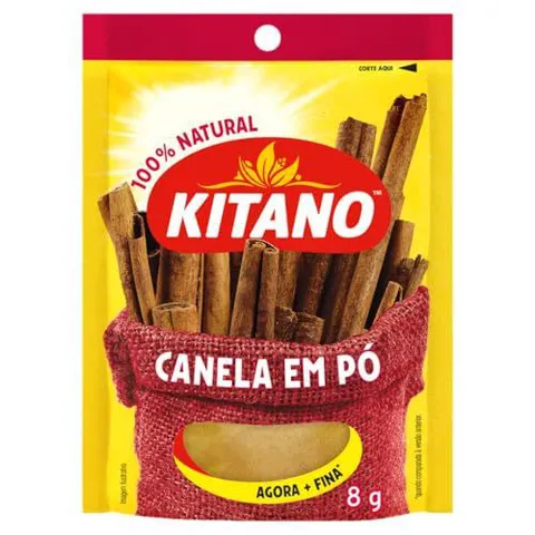100% Canela-Da-China em Pó Kitano Pacote 8G
