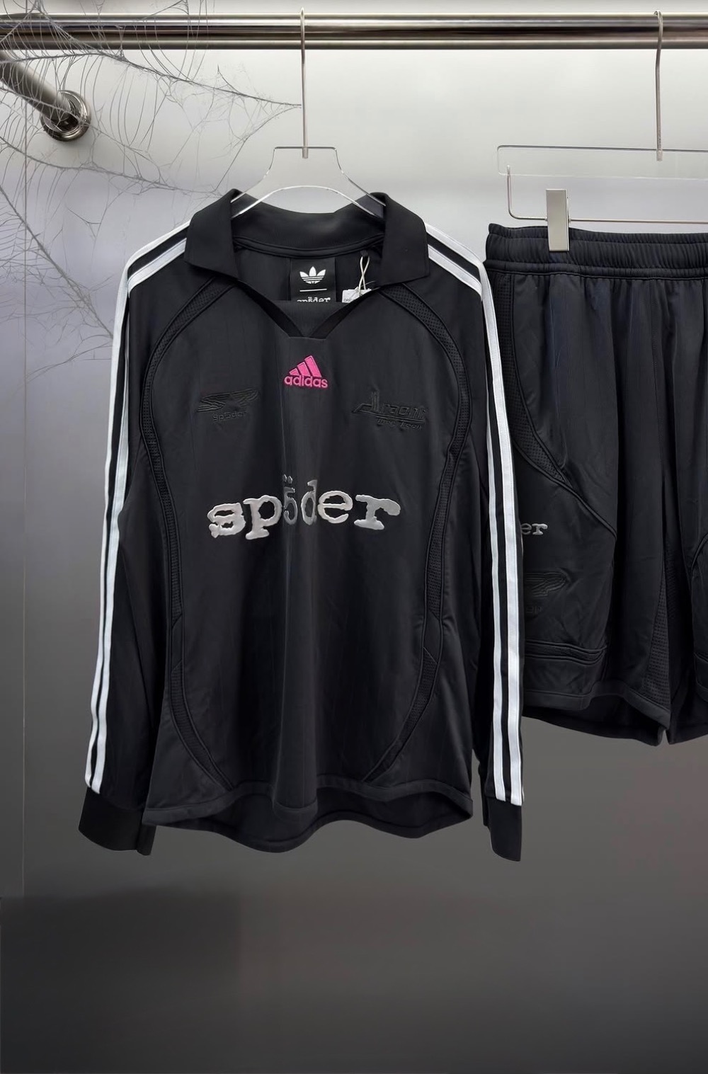 Sp5der x adidas Camisa Manga Longa Black — M, Novo