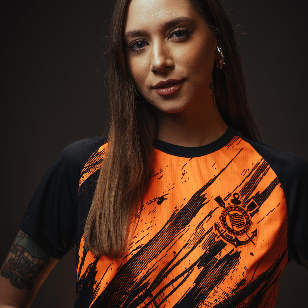 Camisa Corinthians SCCP Rajados Feminina Oficial