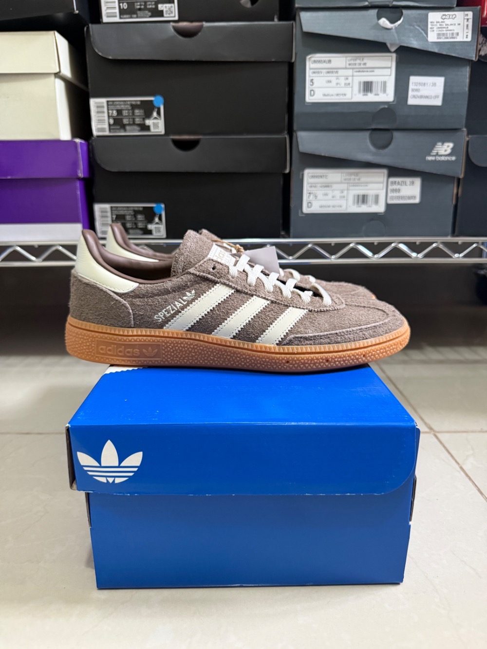 adidas Handball Spezial Kids Earth Strata Off White Gum — 37, Novo