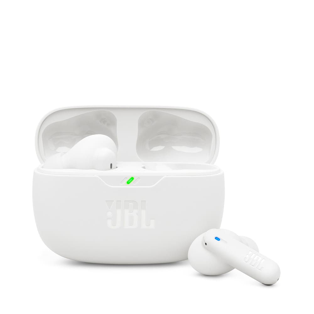 Fone de Ouvido JBL Wave Beam Buds 2 Pure Bass Bluetooth com Cancelamento de Ruído e Smart Ambient - Branco