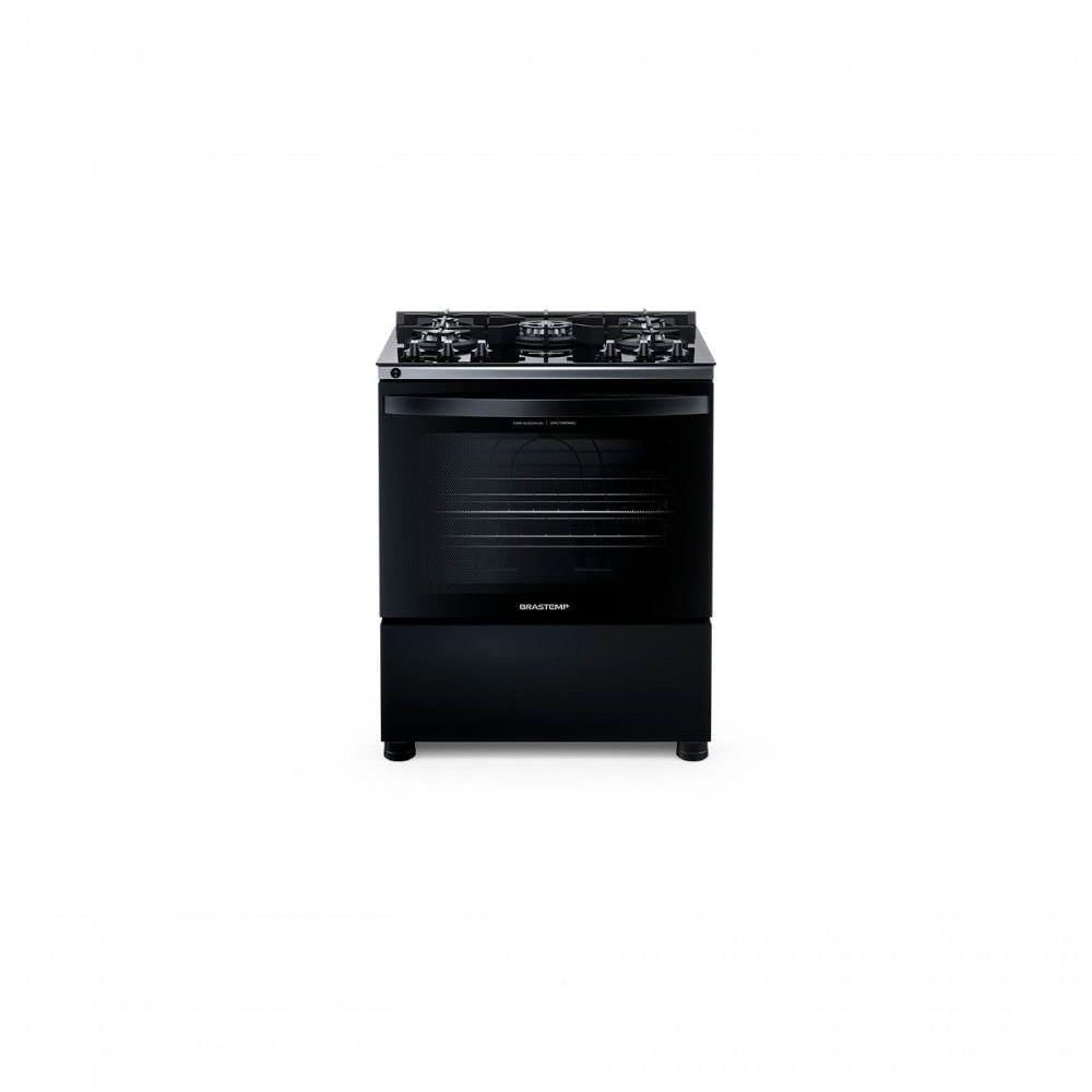 Fogão Brastemp 5 Bocas Mesa De Vidro E Turbo Chama - Bivolt