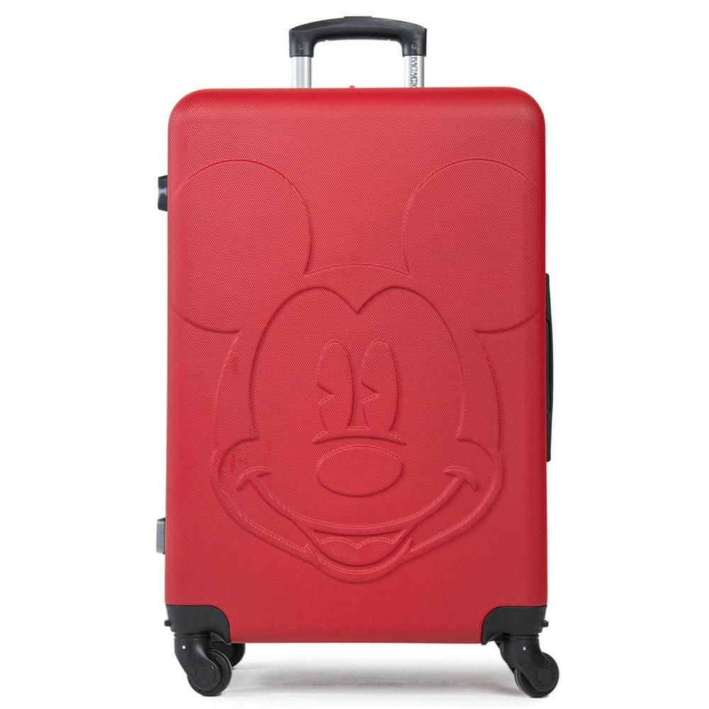 Mala Grande Abs 4 Rodas Mickey 3D G / Vermelho