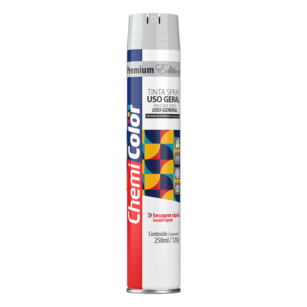 Tinta Uso Geral Spray 250Ml Cinza Claro Chemicolor