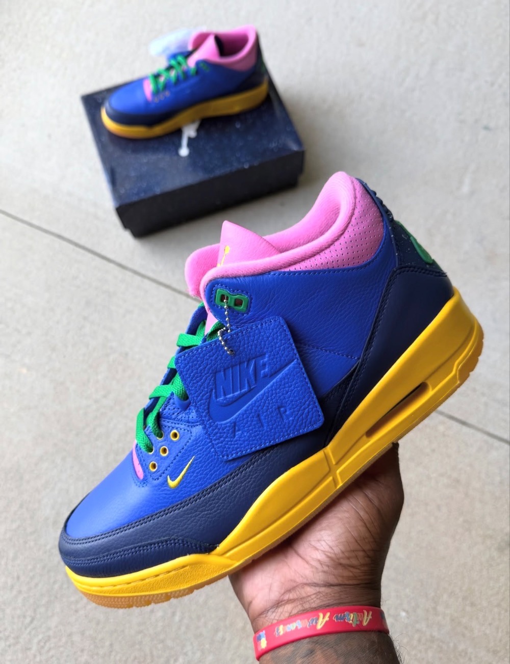 Nike Air Jordan 3 Retro OG Brazil Racer Blue Blue Void — 38, Novo