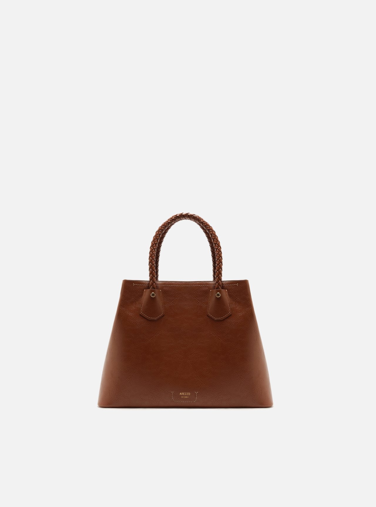 Bolsa Tote Marrom Pequena Tressê