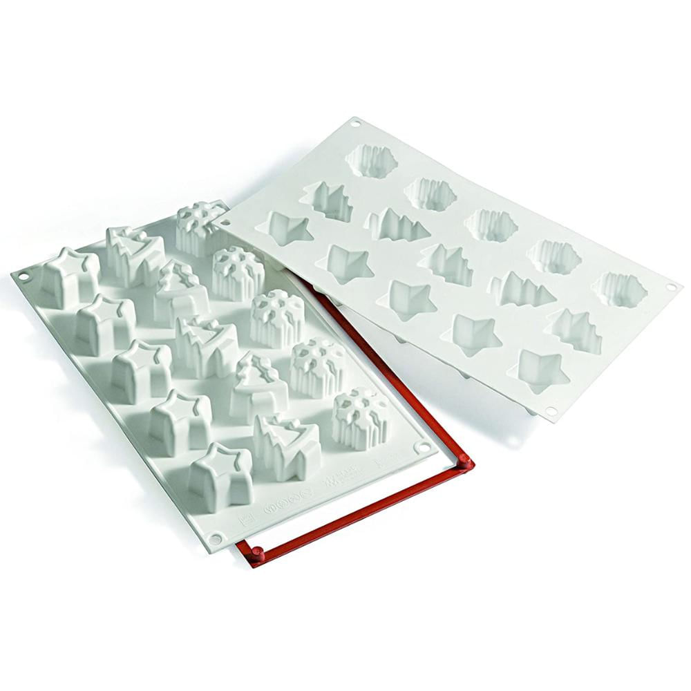 Molde de Silicone Natalino para Chocolate Natal Silikomart
