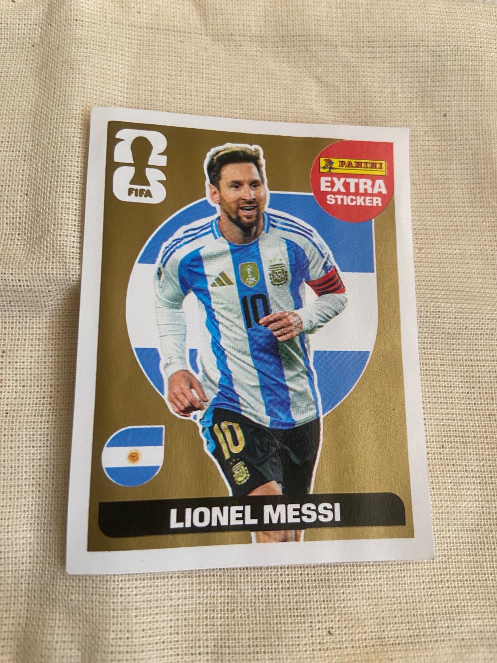 Figurinha Panini Lionel Messi Extra Legend Ouro FIFA World Cup 2026 — Único, Novo