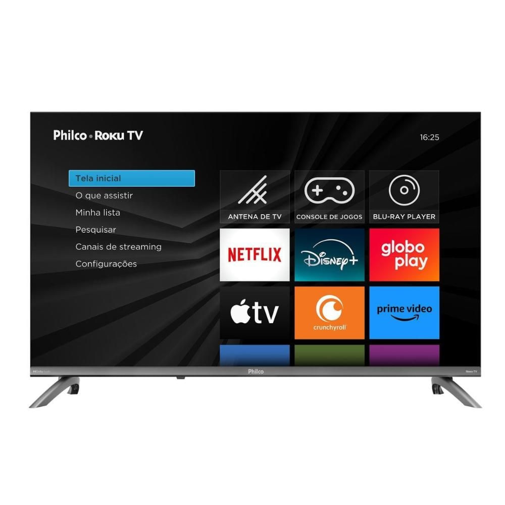 Smart TV 32 polegadas HD Philco P32CRB Roku TV HDR10 Dolby Audio