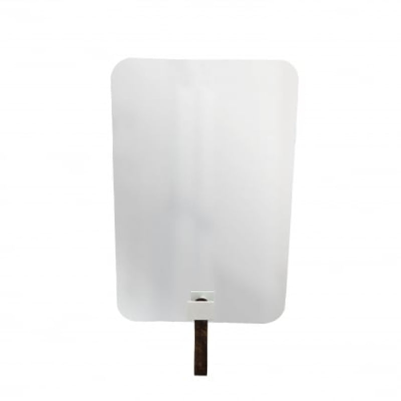Espelho Funcional Hook Branco Alça Corino 60x40cm Retangular Alça Corino Rajada