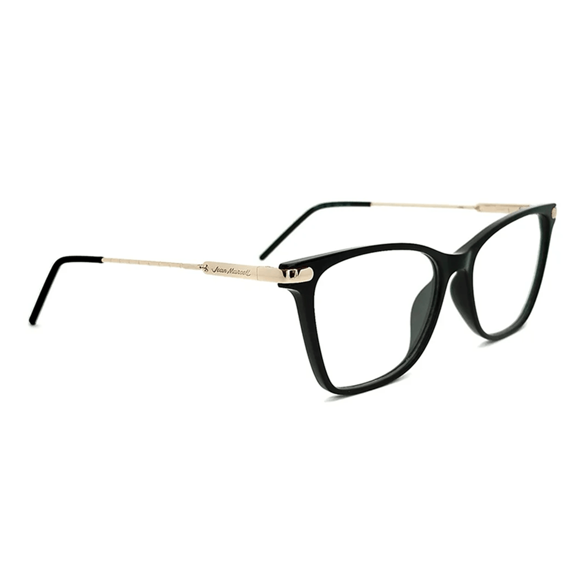 Armação de Óculos de Grau Jean Marcell JM6124 Feminino Quadrado Acetato Preto