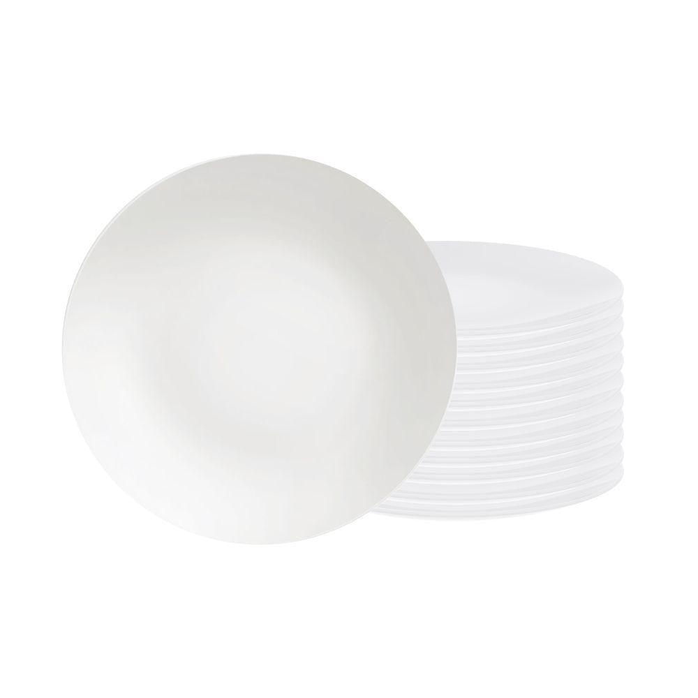 Conjunto de Pratos Raso Leonora 12 Peças em Porcelana Branco Tramontina
