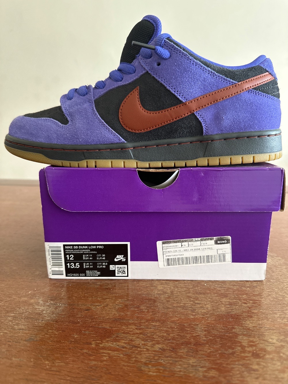 Nike SB Dunk Low Pro Persian Violet Off Noir — 44, Usado