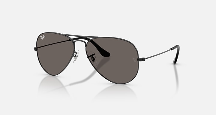 Ray-Ban Óculos De Sol Aviator Classic - Quadro Preto Lente Cinza 58-14