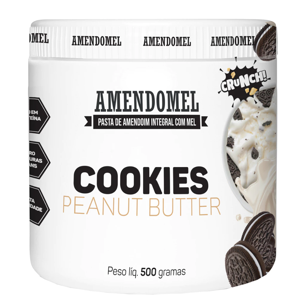 Pasta Amendomel 500g Chocolate Branco Com Cookies - Thiani