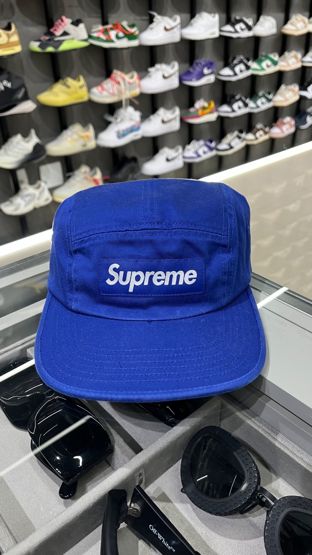 Boné Supreme Washed Chino Twill Camp Royal SS26-W1 — Único, Novo