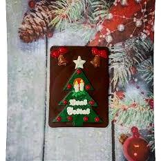 Foto 2 de 1~10 Forma Simples BWB Placa Árvore De Natal Cód. 181 em Acetato BWB Para Bombom e Doces de Natal (CHOCO)
