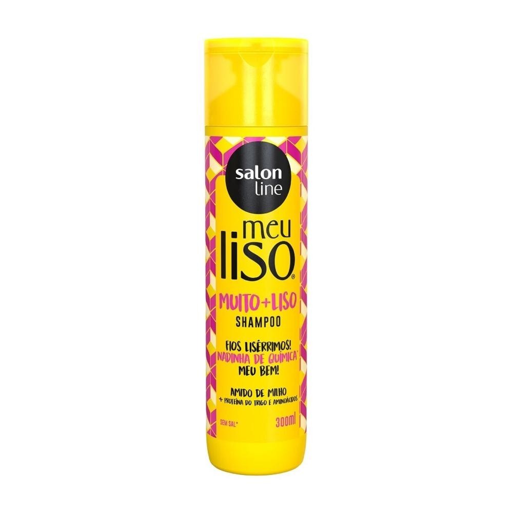 Shampoo Meu Liso Salon Line #Muito + Liso Amido de Milho 300ml