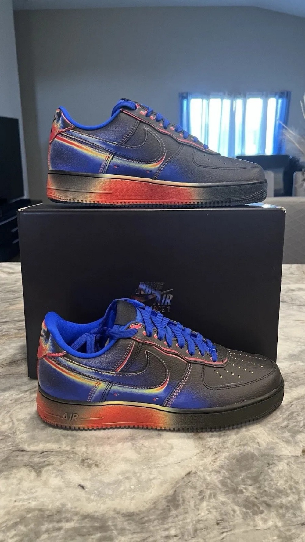 Nike Air Force 1 Low Retro Black Racer Blue — 38 / 39 / 39.5 / 40 / 40.5 / 41 / 42 / 42.5 / 43 / 44, Novo