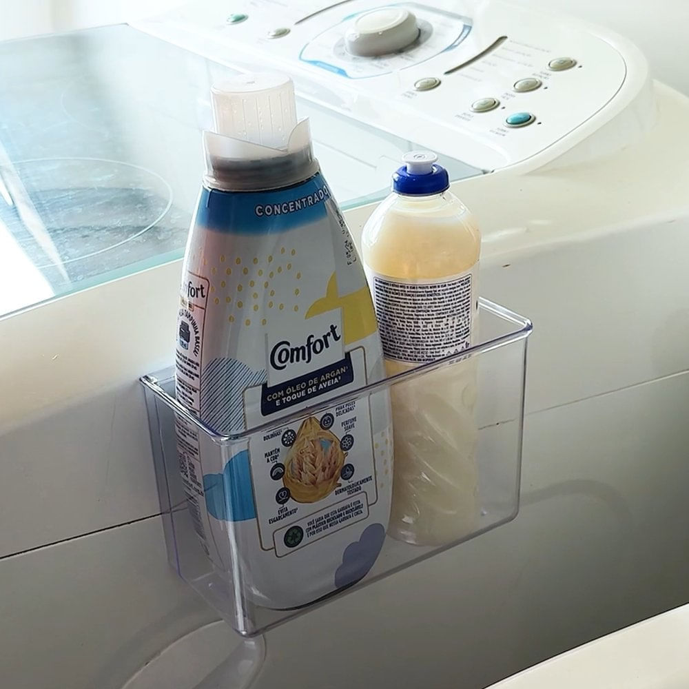 Prateleira Multiuso Ps Cristal Com Fita 3M Arthi