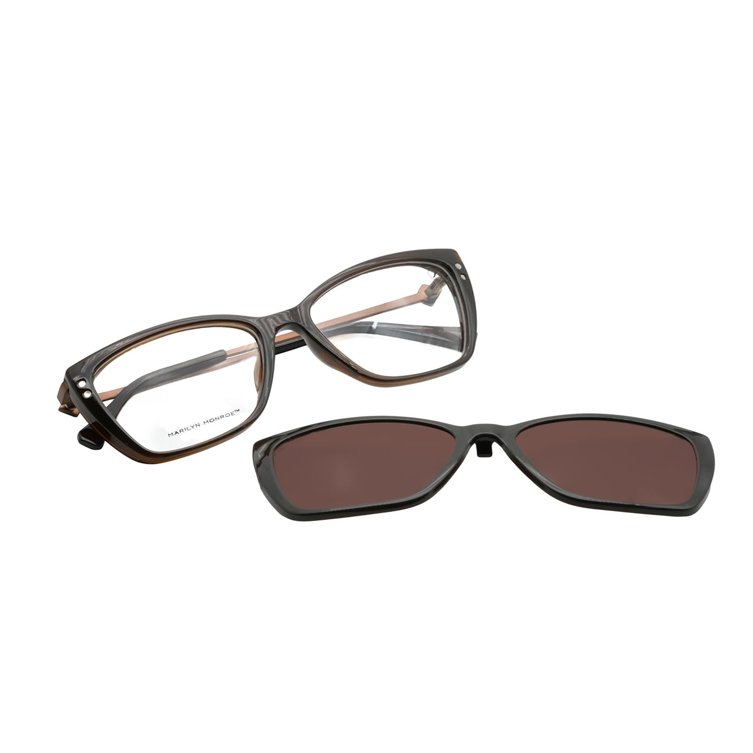 Armação Para Óculos de Grau Feminino Marilyn Monroe Multi Degradê Marrom ML.IJ.0086.5702 M