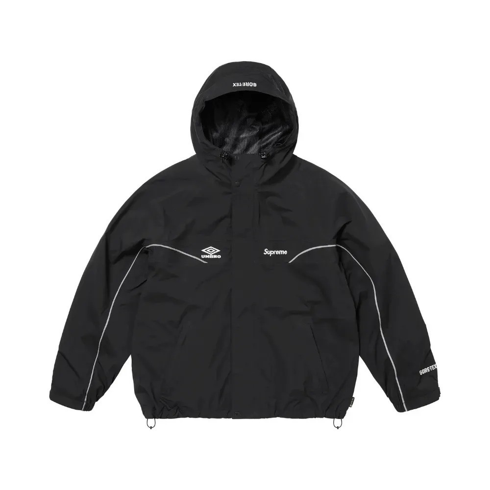 Umbro x Supreme Jaqueta GORE-TEX Hooded Black — G, Novo