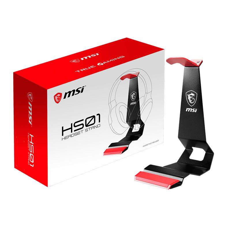 Foto 5 de Suporte Para Headset MSI HS01, Preto e Vermelho, HS01-HEADSET-STAND