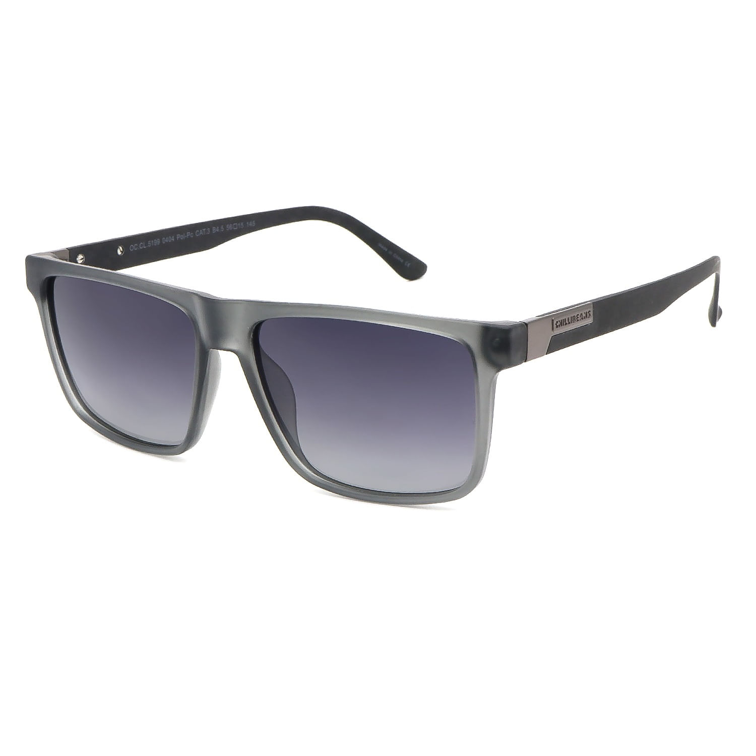 Óculos de Sol Masculino Chilli Beans Quadrado Polarizado Cinza OC.CL.5199.0404 M