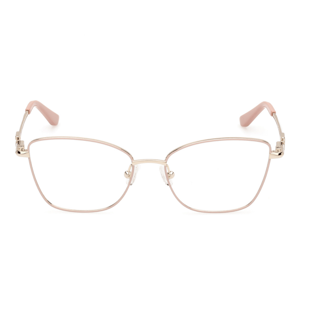 Armação para Óculos de Grau Feminina Guess GU2974 Rosa e Dourado rosé