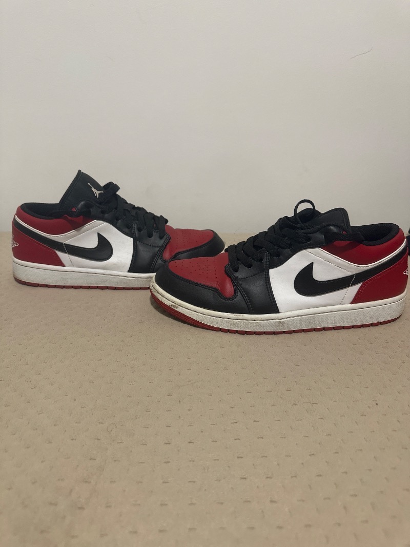 Foto 2 de Air Jordan 1 Low Bred Toe Gym Red — 41, Usado