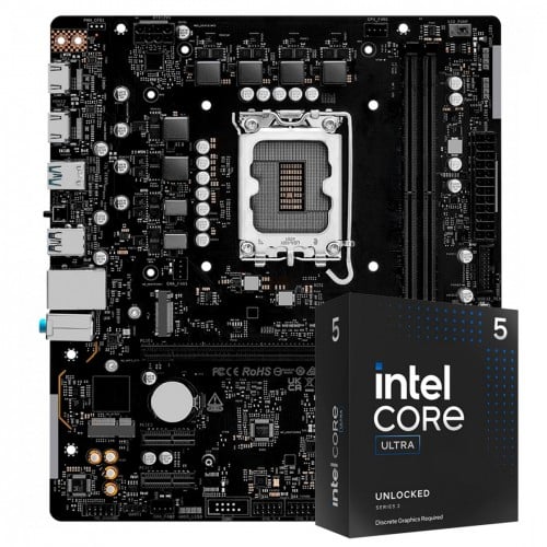 Kit Upgrade, Intel Core Ultra 5 250KF + Placa Mãe Chipset H810