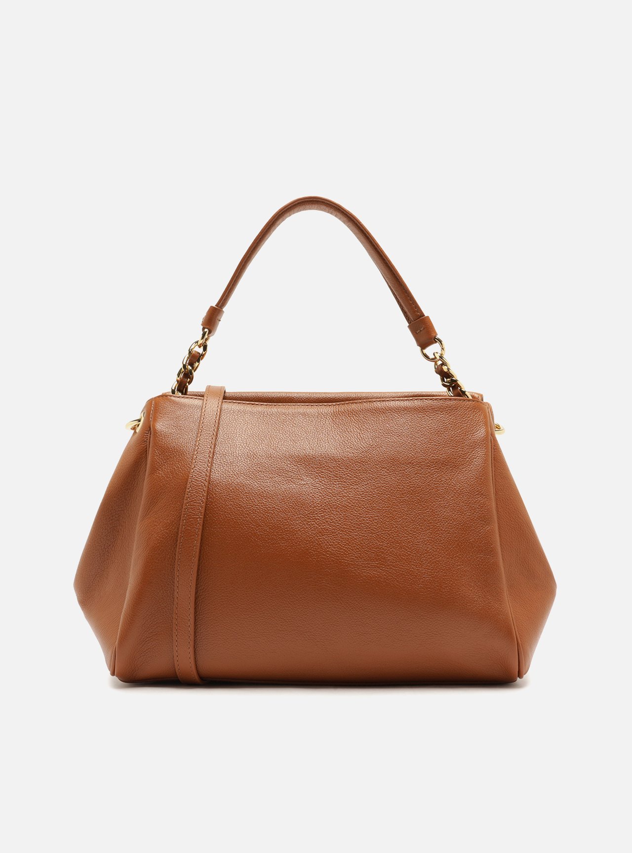 Foto 3 de Bolsa Tote Marrom Couro Grande