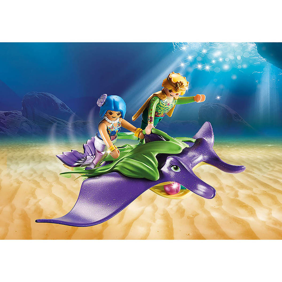 Foto 4 de Playmobil - Colecionador De Pérolas Com Arraias - Magic - 70099