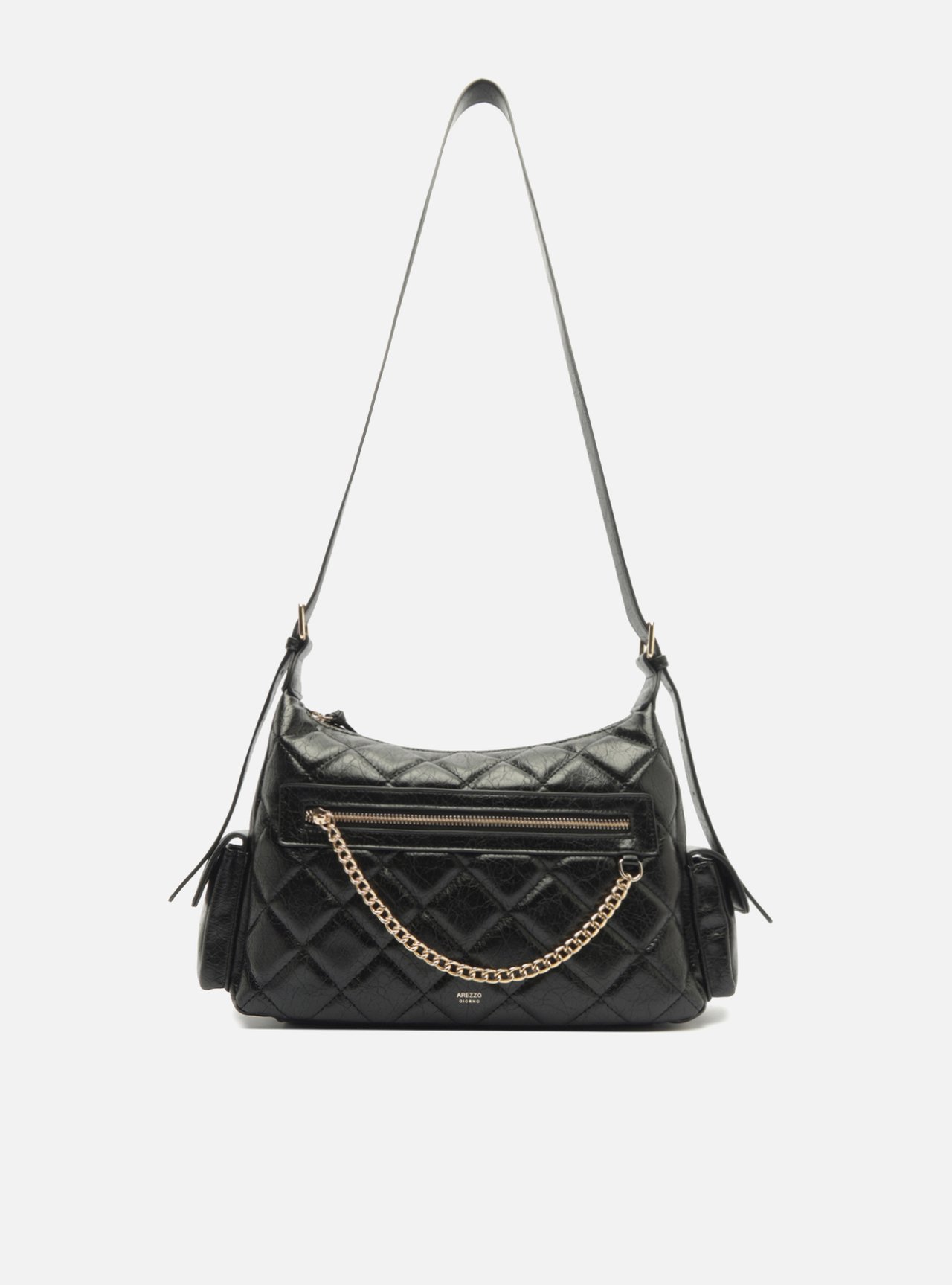 Bolsa Tiracolo Preta Média Matelassê Bolsos