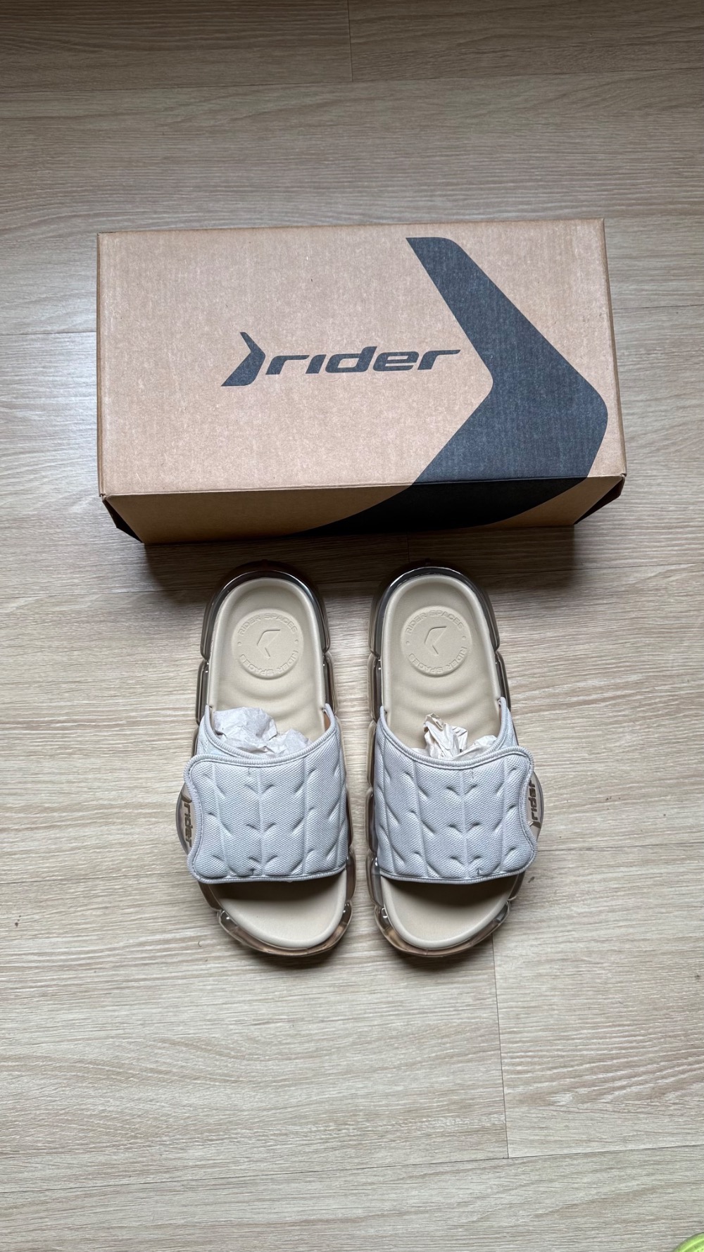 Chinelo Rider R Spaces Slide Beige — 40, Usado