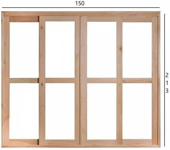 PORTA CORRER 4F S/VNZ VI EUCAL 2,13X1,50X9,4 RDSL